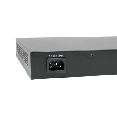 Levelone gep-2821 28-port gigabit poe switch, 24x poe outputs, 2x gigabit rj45, 2x gigabit sfp, 1u