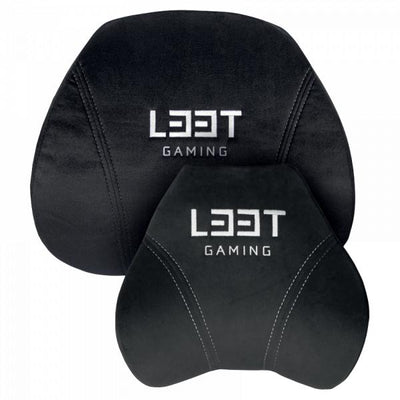 L33t gaming l33t gaming 160382 luxury gaming chair cushion set, memory foam, velvet, ultra-soft, black