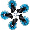 L33t gaming 160529 3inch rubber casters, blue, 5pcs