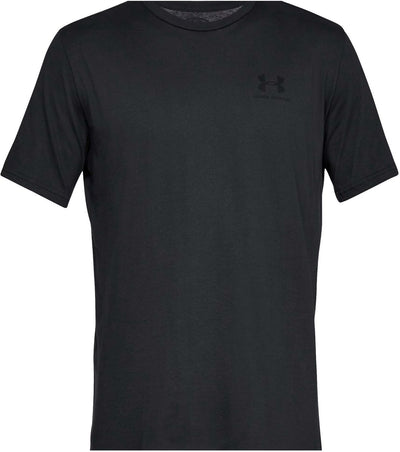Under armour ua m sportstyle lc ss-blk heren sportshirt - zwart