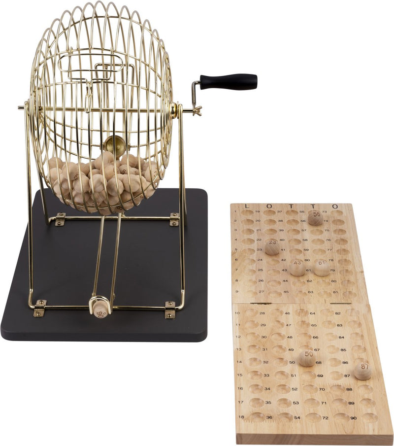 Engelhart kienmolen compleet – met houten controlebord 90 houten ballen – metalen korf ø 30 cm – complete kien set voor thuis spelavonden –
