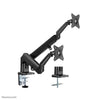 Neomounts ds70-810bl2 desk mount ultra flat, clamp grommet, dual-mount, 17 - 32 inch