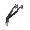 Neomounts ds70-810bl2 desk mount ultra flat, clamp grommet, dual-mount, 17 - 32 inch