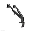 Neomounts ds70-810bl2 desk mount ultra flat, clamp grommet, dual-mount, 17 - 32 inch