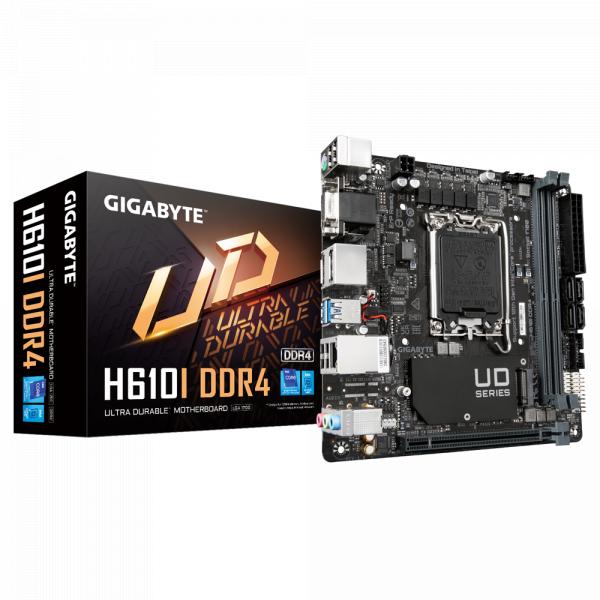 Gigabyte gigabyte h610i ddr4 h610i ddr4, mini-itx, intel, lga 1700, ddr4 dimm, 64 gb, m.2, tpm, gblan