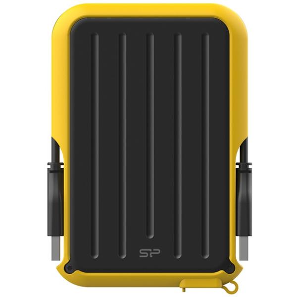 Silicon power silicon sp010tbphd66ss3y armor a66 portable hdd, 1 tb, usb3.2 gen 1, yellow, certificate