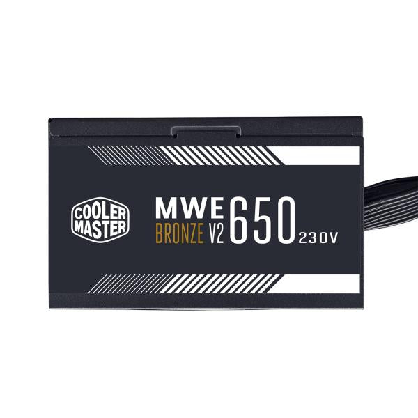 Cooler master cooler mpe-6501-acabw-beu mwe 650 bronze v2, atx, 650 w, dc-to-dc + llc, 88%, 120mm, black