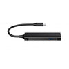 Conceptronic hubbies12b hubbies 4-port usb 3.0 hub, 2 usb-c 2 usb-a ports, aluminum case, usb-c