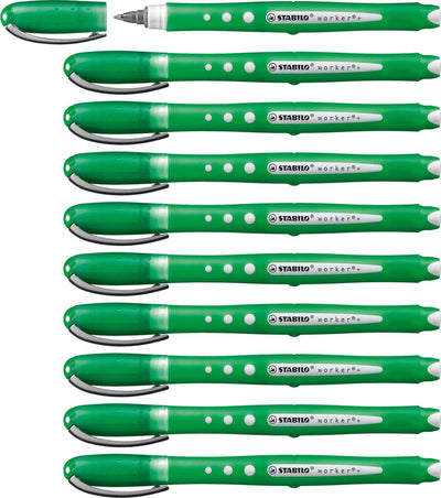Stabilo worker+ colorful - rollerball 0,5 mm groen - doos 10 stuks