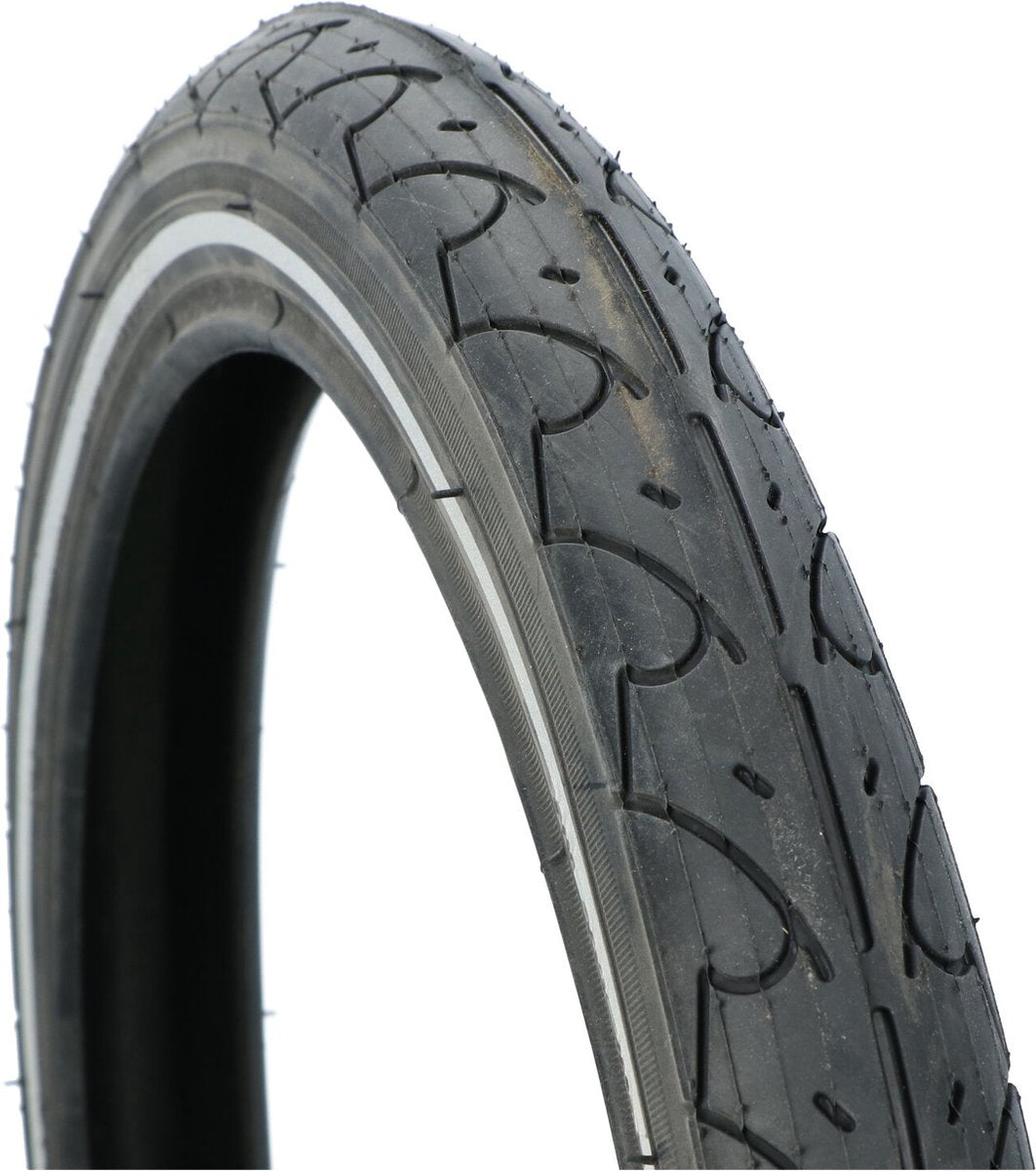Dresco buitenband steet - bandenmaat 16 x 1.75 – etrto maat 47-305 - optimale grip bij alle weersomstandigheden - lage rolweerstand – hoge lekbestendigheid - zwart