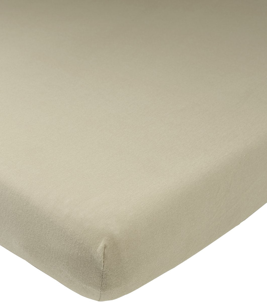 Meyco baby uni hoeslaken ledikant - taupe - 60x120cm