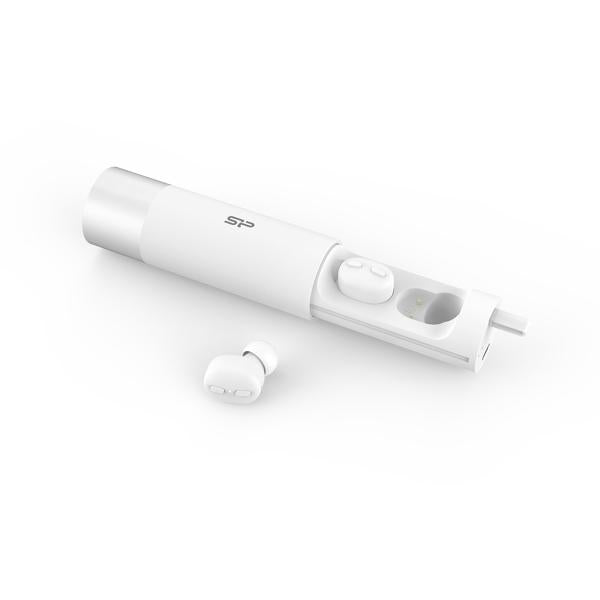 Silicon power sp5mwasybp81bt0w blast plug bp81 headset, wireless bluetooth 5.0, calls music, white