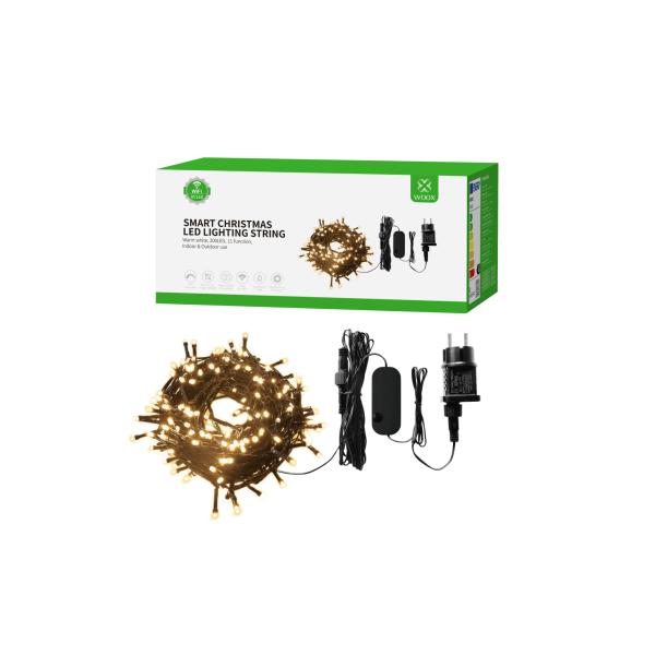 Woox woox r5168 slimme kerstverlichting wi-fi 20 meter, 200leds, 230 lumen, warm-wit met dim en geluid