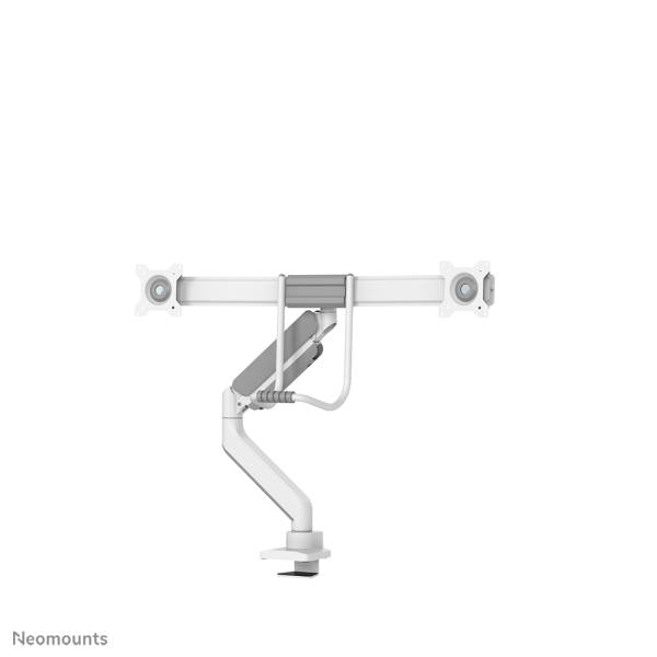 Neomounts neomounts ds75-450wh2 full-motion screen desk mount, 2 screens, topfix clamp grommet