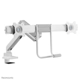 Neomounts ds75-450wh2 full-motion screen desk mount, 2 screens, topfix clamp grommet - afbeelding 3