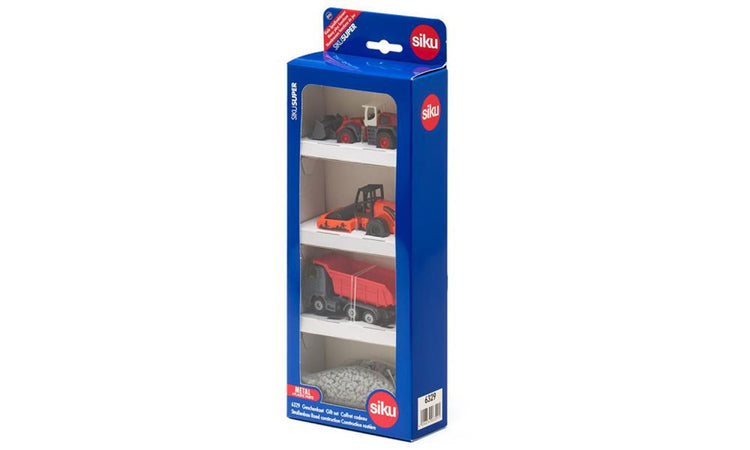 Siku 6329, cadeauset wegenbouw, kiepwagen, liebherr-shovel, wals, beweegbare onderdelen, incl. granulaat