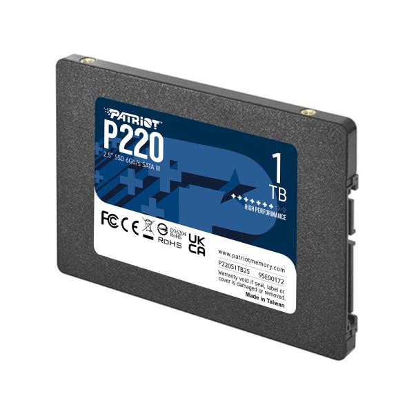 Patriot p220 1 tb ssd (zwart, sata iii 6 gb s)