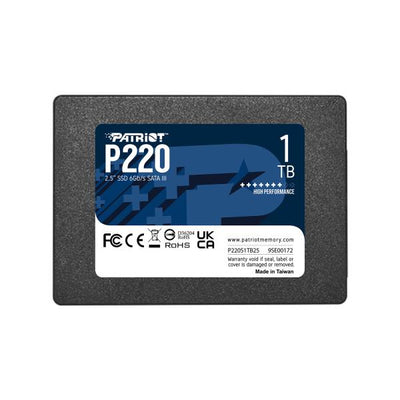 Patriot p220 1 tb ssd (zwart, sata iii 6 gb s)