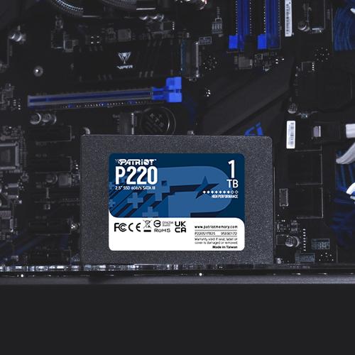 Patriot p220 1 tb ssd (zwart, sata iii 6 gb s)
