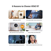 Woox r4259 venz by r4259pt indoor hd camera 360 graden roteerbaar - afbeelding 2
