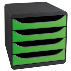 Ladekastje exacompta big-box zwart, groen kunststof