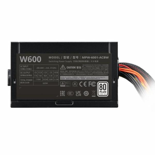 Cooler master mpw-6001-acbw-be1 elite nex white w600 230v, atx, 600w, 120mm, black