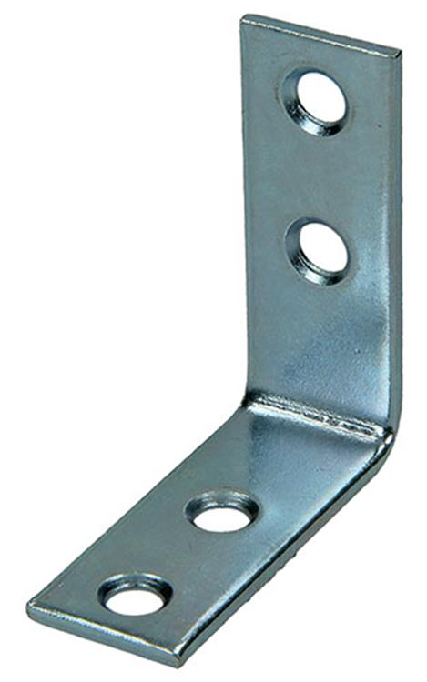 Mack 1013295 - 4 geplooide winkelhaken verzinkt 40x40x15x2mm | 10 stuks