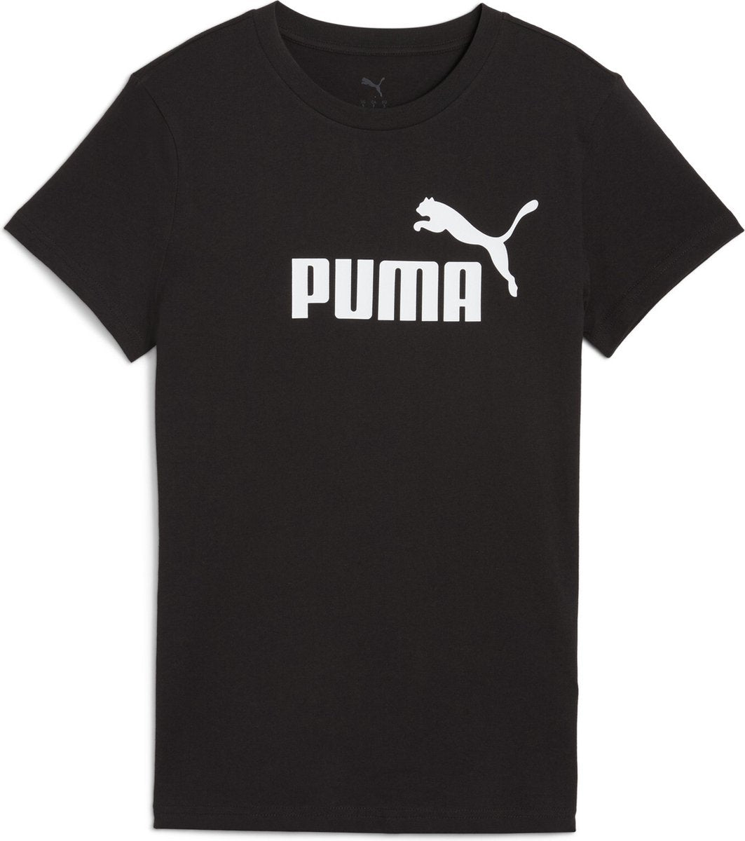 Puma ess no. 1 logo tee dames sportshirt - black