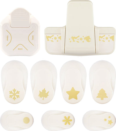 Vaessen creative pons set - figuurpons - kerst - 9 st. - 2 mm tot 4 cm