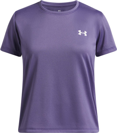 Under armour ua tech ssc-ppl meisjes sportshirt - paars luxe - wit