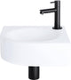 Differnz cleo fonteinset - keramiek - kraan recht mat zwart - 30 x 30 x 10 cm
