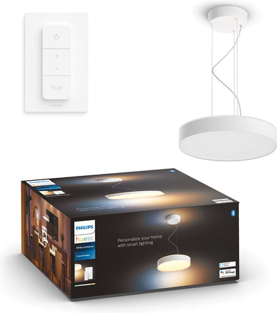Philips hue enrave hanglamp - warm tot koelwit licht - wit - 1 dimmer switch