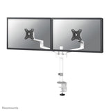 Neomounts ds60-425wh2 desk-mount, 2x 27 inch 8kg, tilt rotate swivel, 100x100 mm, white - afbeelding 1