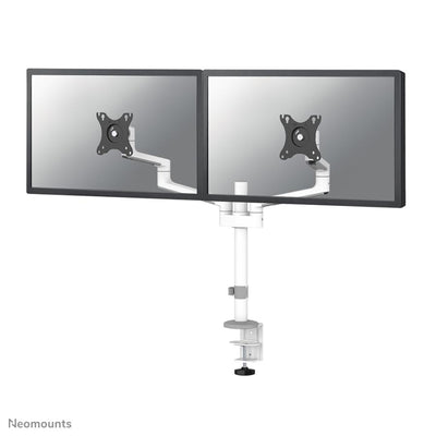 Neomounts ds60-425wh2 desk-mount, 2x 27 inch 8kg, tilt rotate swivel, 100x100 mm, white