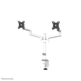 Neomounts ds60-425wh2 desk-mount, 2x 27 inch 8kg, tilt rotate swivel, 100x100 mm, white - afbeelding 2
