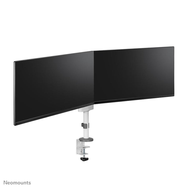 Neomounts ds60-425wh2 desk-mount, 2x 27 inch 8kg, tilt rotate swivel, 100x100 mm, white