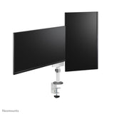 Neomounts ds60-425wh2 desk-mount, 2x 27 inch 8kg, tilt rotate swivel, 100x100 mm, white - afbeelding 4