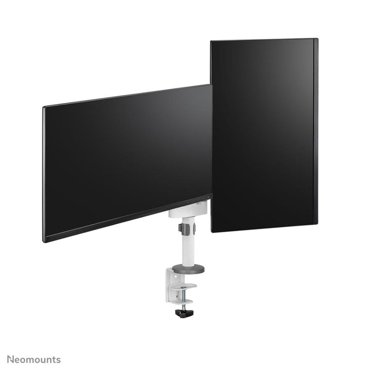 Neomounts ds60-425wh2 desk-mount, 2x 27 inch 8kg, tilt rotate swivel, 100x100 mm, white