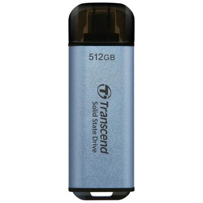 Transcend transcend ts512gesd300c esd300c external ssd, 500 gb, usb type-c, 10 gbps, 1050 950 mb s, blue