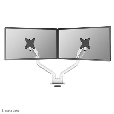 Neomounts neomounts ds70s-950wh2 full-motion desk mount, 2x 17 35 , 18 kg, 100x100 mm, silver