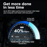 Crucial ct500t500ssd8 t500 ssd, 500 gb, m.2 2280, pcie 4.0 nvme, 7300 6800 mb s, no hs - afbeelding 5