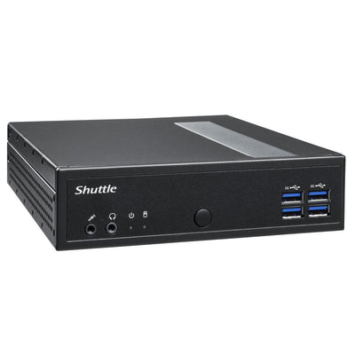 Shuttle dl30n slim barebone pc, 1.35l, iintel n100 fan, ddr5, 2x 2.5 gbe, hdmi 2.0b, 65w, 24 7