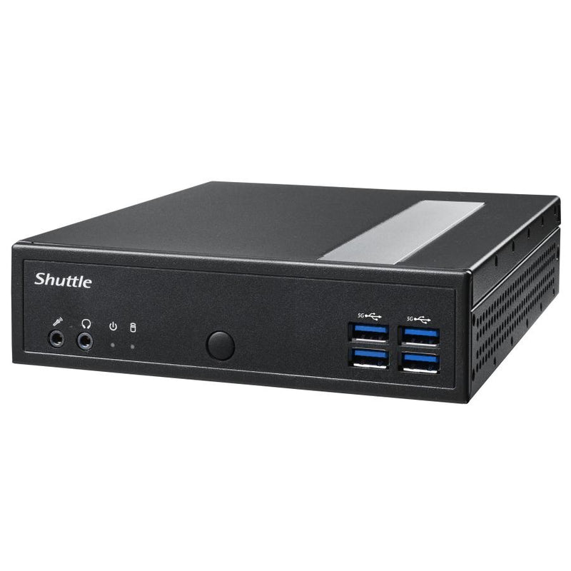 Shuttle dl30n slim barebone pc, 1.35l, iintel n100 fan, ddr5, 2x 2.5 gbe, hdmi 2.0b, 65w, 24 7