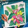 Ravensburger creart tropical plants - schilderen op nummer voor volwassenen