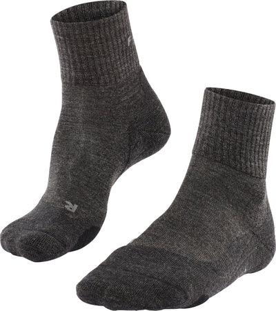 Falke tk2 wool short anti-blaar dik wol functioneel materiaal wandelsokken heren grijs - maat 44-45