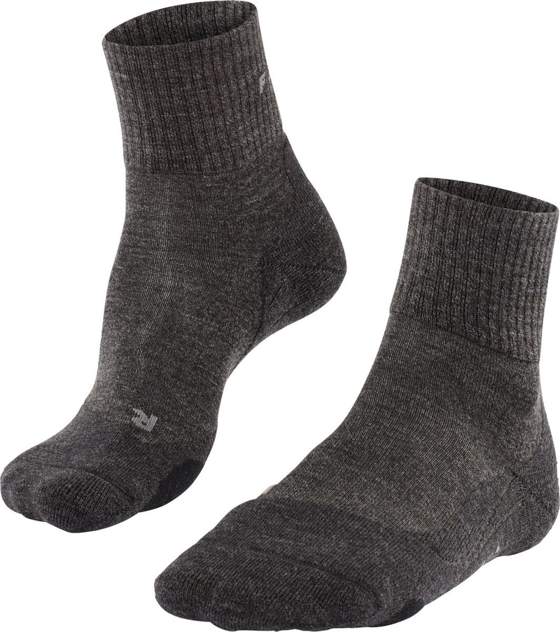 Falke tk2 wool short anti-blaar dik wol functioneel materiaal wandelsokken heren grijs - maat 44-45