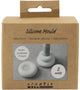 Cc siliconen vormen donutvormige kandelaars h: 2+3,8 cm d 6+6,2 cm mat transparant 1 stuk