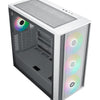 Cooler master masterbox 600 midi tower behuizing (wit | 2x usb-a | 1x usb-c | rgb | tempered glass)