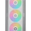 Cooler master masterbox 600 midi tower behuizing (wit | 2x usb-a | 1x usb-c | rgb | tempered glass)