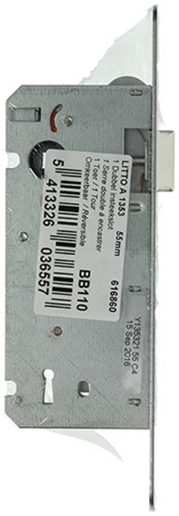 Yale 1014137 - 1 dubbel insteekslot omkeerb. l r a1353 55mm | 3 stuks